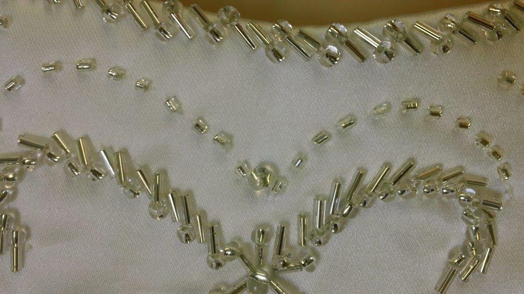 ivory bridal gown beaded embroidery